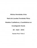 Modelos Cuantitativos y Cualitativos en ciencias de la vida y de la tierra