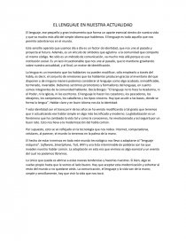 EL LENGUAJE EN NUESTRA ACTUALIDAD. Página 1