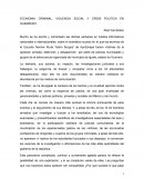 Economía criminal, violencia social y crisis poolítica