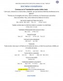 Doctrina O ENSEÑANZA Creemos en la Triunidad de nuestro Señor Jesús