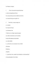 Evaluación Los mejores amigos. Página 1
