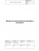 MANEJO DE EVENTOS ADVERSOS ASOCIADOS A LA DONACION