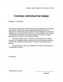 Un nuevo Formato contrato individual del trabajo