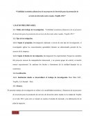 Viabilidad económica financiera de un proyecto de Inversión