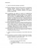 ¿Qué es la intervención psicológica y qué abarca?