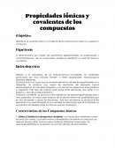 Propiedades iónicas y covalentes de los compuestos