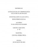 LICENCIATURA EN CRIMINOLOGÍA CICLO ESCOLAR 2014-2015