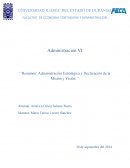 Resumen: administración estratégica y declaración de la misión y visión