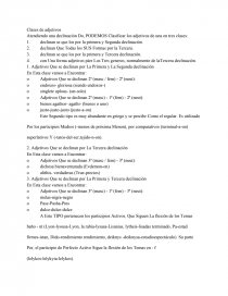 Atendiendo una declinación Do, PODEMOS Clasificar los adjetivos de una en tres clases: Adjetivo. Página 1