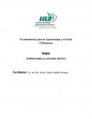 Ejercitando la lectura critica