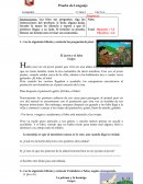 Prueba de lenguaje. El joven y el lobo