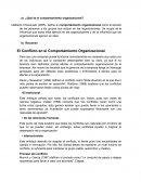 El Conflicto en el Comportamiento Organizacional