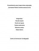 Ensayo de inspecciones planiadas