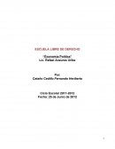 ESCUELA LIBRE DE DERECHO “Economía Política”