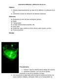Laboratorio Reflexión y Refracción de la Luz