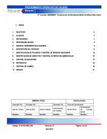 Procedimiento de oxicorte. Página 1