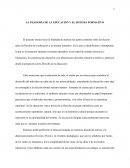 La filosofía de la educación y el sistema formativo