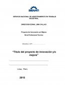 Proyecto de innovacion