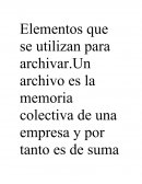 Elementos que se utilizan para archivar 2