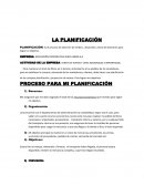 La planificacion