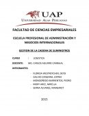 Este trabajo es parte del curso de logística impartida por el Mg. Carlos Aguirre Carbajal