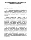 Ausentismo Laboral del Docente en la República Dominicana