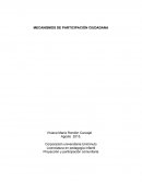 Mecanismos de participación MECANISMOS DE PARTICIPACIÓN CIUDADANA