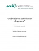 Ensayo sobre la comunicación interpersonal