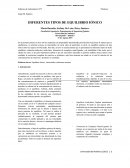 LAS DIFERENTES TIPOS DE EQUILIBRIO IÓNICO