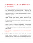 Temperatura y dilatacion