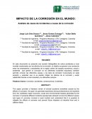 Como es el Impacto de la corrosion