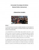 Sistema Político Internacional PRIMAVERAS ARABES
