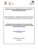 PLANEACIÓN PARTICIPATIVA DE PREVENCIÓN SOCIAL Y SITUACIONAL Y DISEÑO DEL ESPACIO URBANO