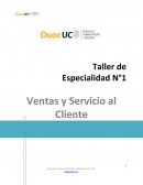 Taller de Especialidad N°1 Ventas y Servicio al Cliente