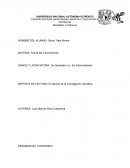 REPORTE DE LECTURA: El espíritu de la investigación científica