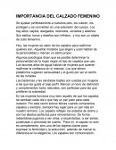 Importancia del calzado femenino ENSAYO
