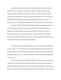 Alimentación en los niños preescolares. Página 1