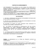 COMO SE DA EL Ejemplo de Contrato de Arrendamiento