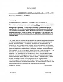 Carta poder. Página 1