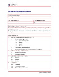 Programas de Estudio Modalidad Escolarizada. Página 1
