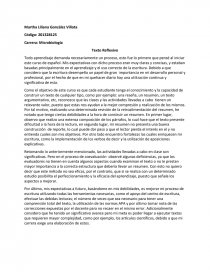 Texto reflexivo. Página 1