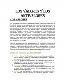 Los valores y los antivalores