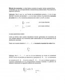 Método de momentos: La idea básica consiste en igualar ciertas características muéstrales con las correspondientes características poblacionales
