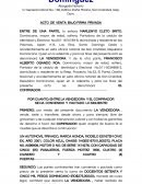 Acto de venta bajo firma privada