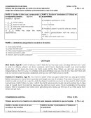 Ejercicio de comprensión lectora en inglés
