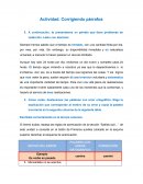 Actividad. Corrigiendo párrafos