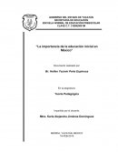 La importancia de la educación inicial