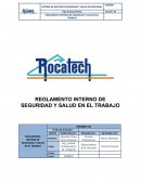 REGLAMENTO INTERNO DE SEGURIDAD Y SALUD EN EL TRABAJO Nuestra empresa, ROCATECH S.A.C.