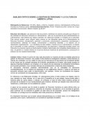 ANALISIS CRITICO SOBRE LA GESTION DE PERSONAS Y LA CULTURA EN AMERICA LATINA