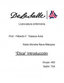 Reporte de lectura de introducion etica enfermaria